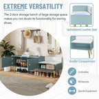 Banc de rangement pour chaussures moderne avec rangement dissimulé et coussins rembourrés pour chambre à coucher, salon et entrée