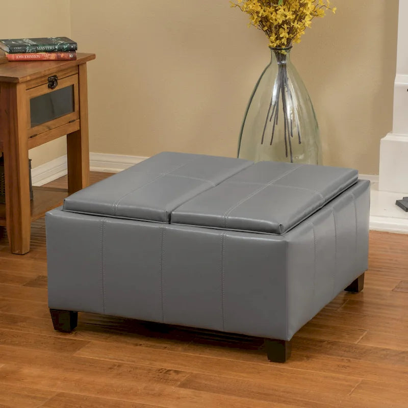 Banc de rangement ottoman rembourré moderne