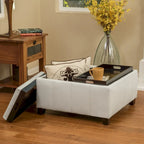 Banc de rangement ottoman rembourré moderne