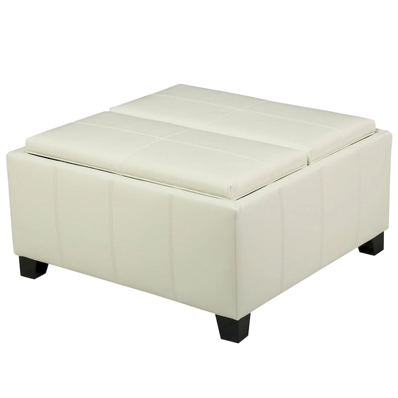 Banc de rangement ottoman rembourré moderne