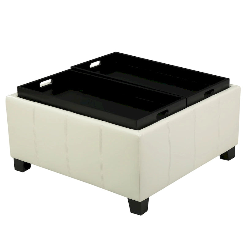 Banc de rangement ottoman rembourré moderne