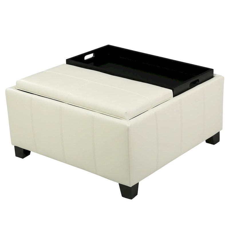 Banc de rangement ottoman rembourré moderne