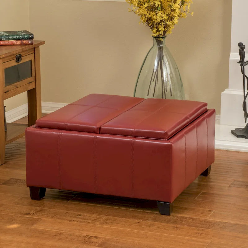 Banc de rangement ottoman rembourré moderne