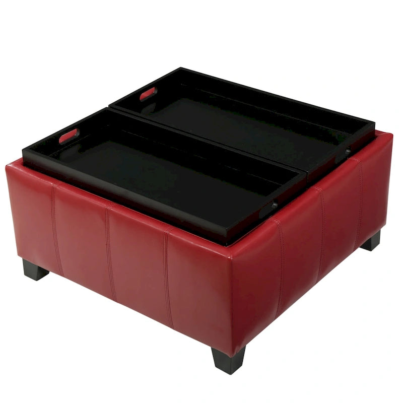 Banc de rangement ottoman rembourré moderne