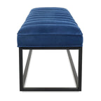 Banc ottoman rembourré à base métallique pour entrée et salon