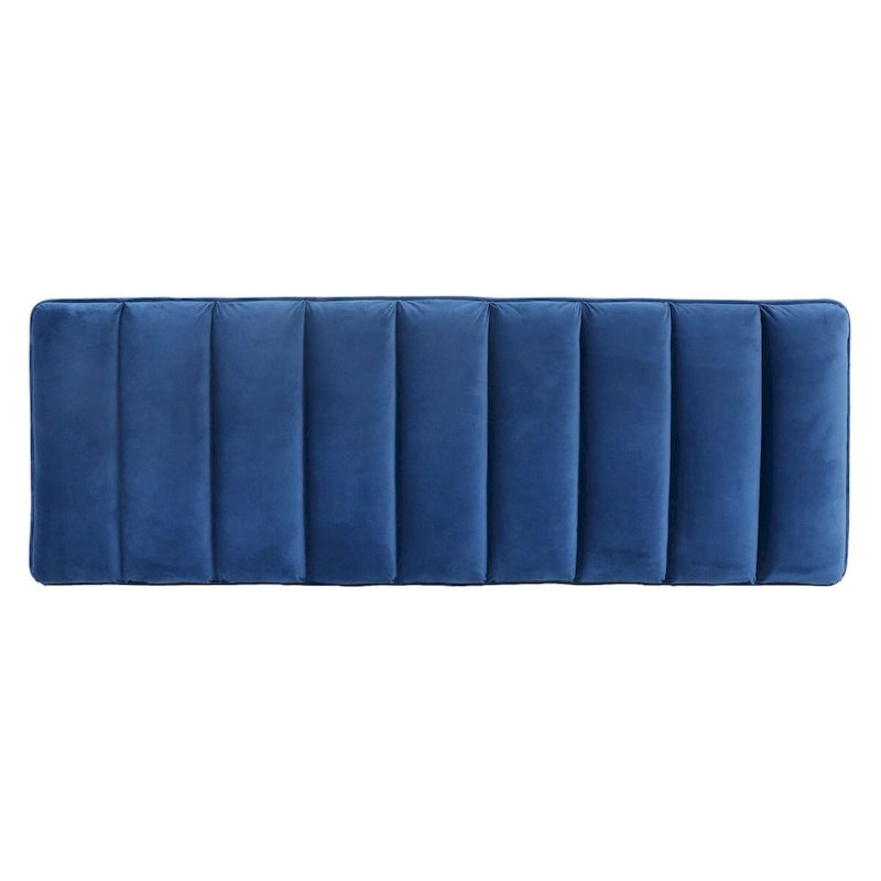Banc ottoman rembourré à base métallique pour entrée et salon