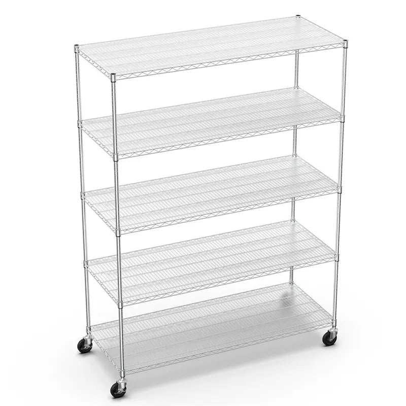 Étagère de rangement robuste réglable à 5 niveaux en métal de 3 400 kg