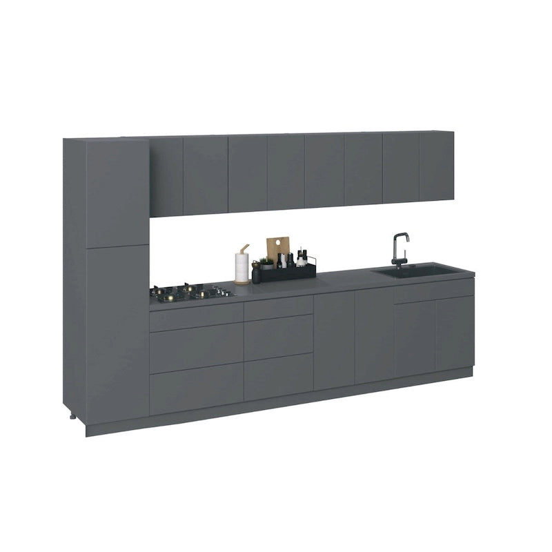 Cuisine Collection Élégante Couleur Grise Dimensions de la Base 11 Pieds de Large - 135x24