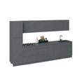 Cuisine Collection Élégante Couleur Grise Dimensions de la Base 11 Pieds de Large - 135x24