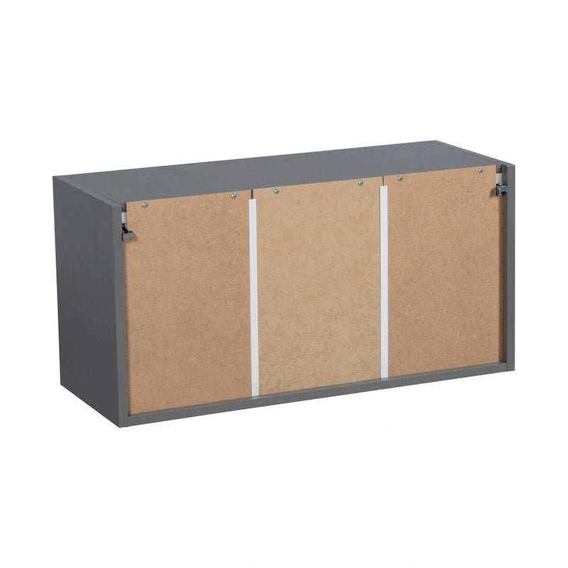 Armoire murale à double porte gris 30 x 18 - 30 x 18 x 12