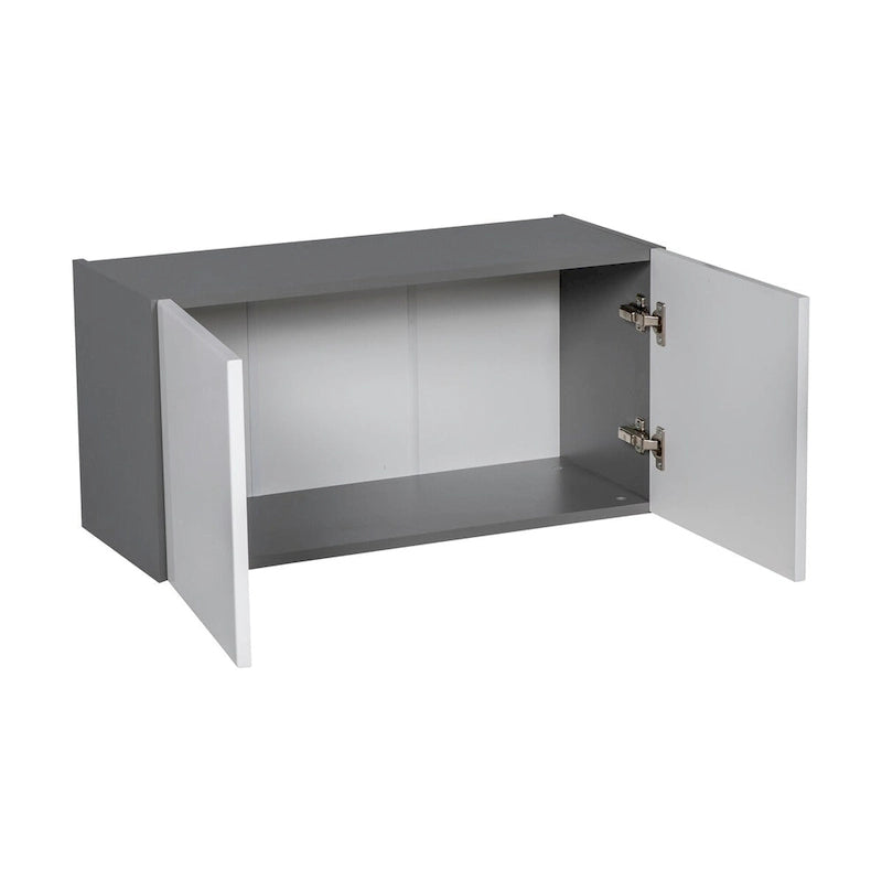 Armoire murale à double porte gris 30 x 18 - 30 x 18 x 12