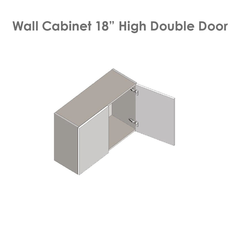 Armoire murale à double porte gris 30 x 18 - 30 x 18 x 12