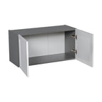 Armoire murale à double porte gris 30 x 18 - 30 x 18 x 12