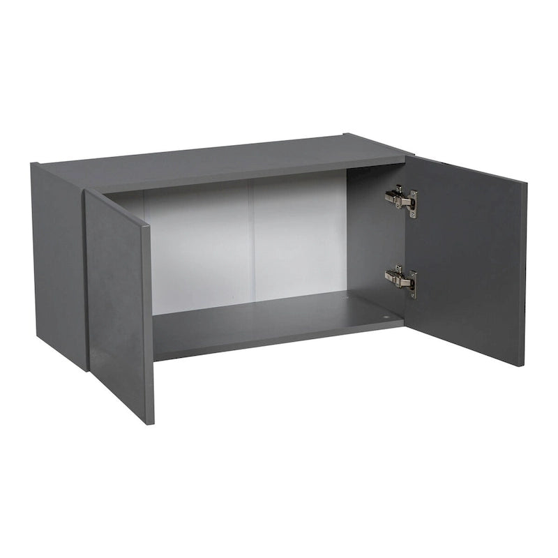Armoire murale à double porte gris 30 x 18 - 30 x 18 x 12