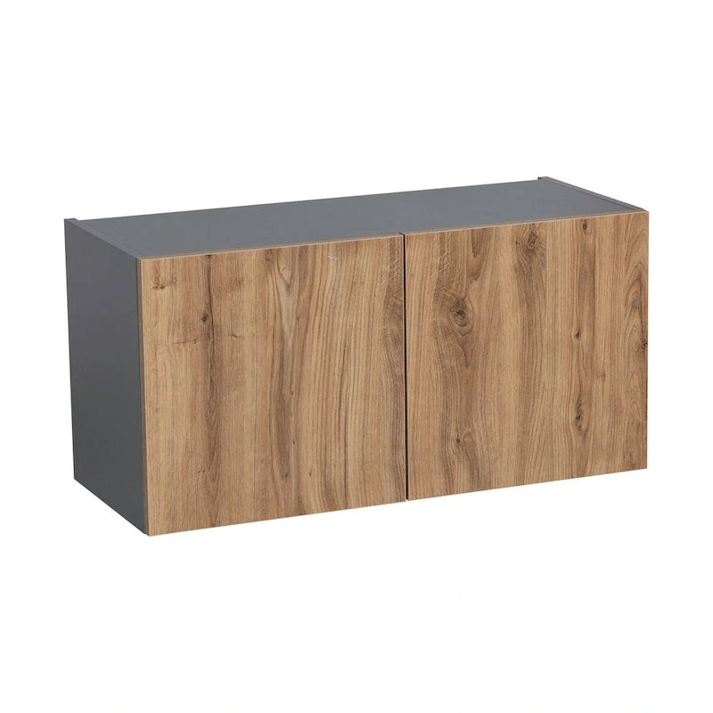 Armoire murale à double porte gris 30 x 18 - 30 x 18 x 12