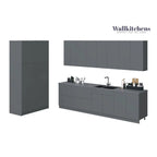 Kitchen Oasis Collection Gray Color Base Size 10Ft Wide - 123x50
