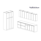 Collection Kitchen Oasis, coloris gris, taille de base 10 pieds de large - 123x50