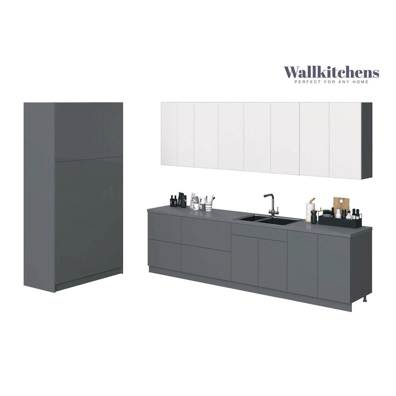 Collection Kitchen Oasis, coloris gris, taille de base 10 pieds de large - 123x50