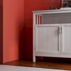 Buffet de cuisine et armoire de rangement-Blanc