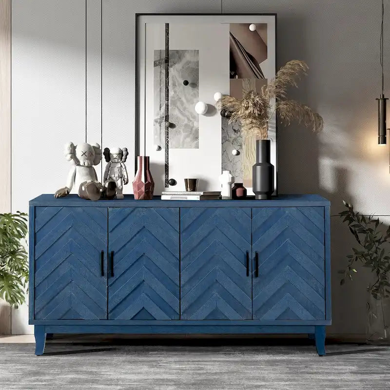 Meuble de rangement 4 portes en bois