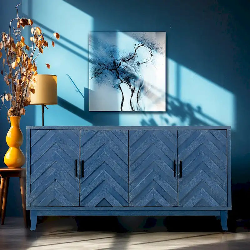 Meuble de rangement 4 portes en bois
