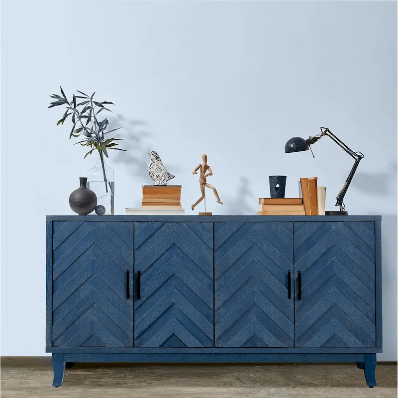 Meuble de rangement 4 portes en bois