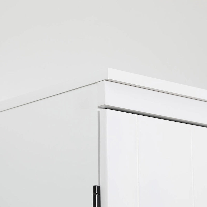 70 Garde-manger de cuisine, Armoire de rangement haute sur pied, Étagères à 6 niveaux avec 2 étagères réglables et 4 portes Gris