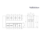 Collection Oasis de Cuisine Blanc Brillant Base de 10 Pieds de Large - 123x50