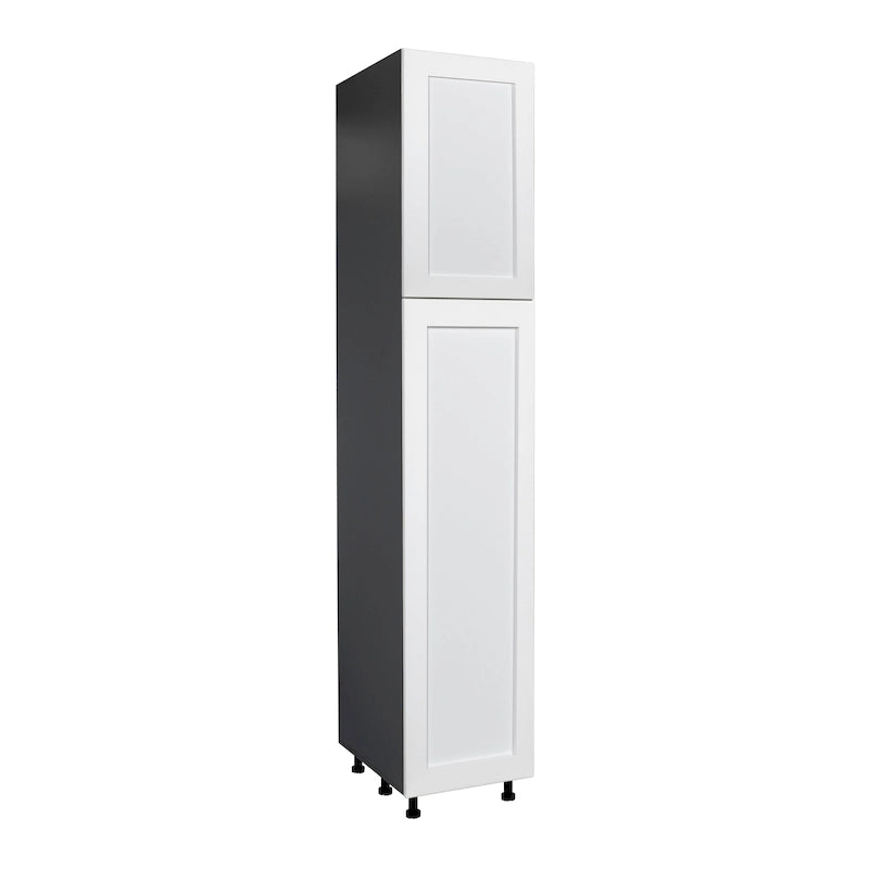 Armoire de rangement à deux portes grise 18 x 84 - 18 x 84 x 23 3/8