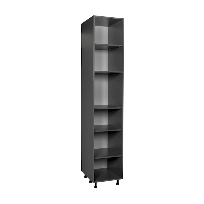 Armoire de rangement à deux portes grise 18 x 84 - 18 x 84 x 23 3/8