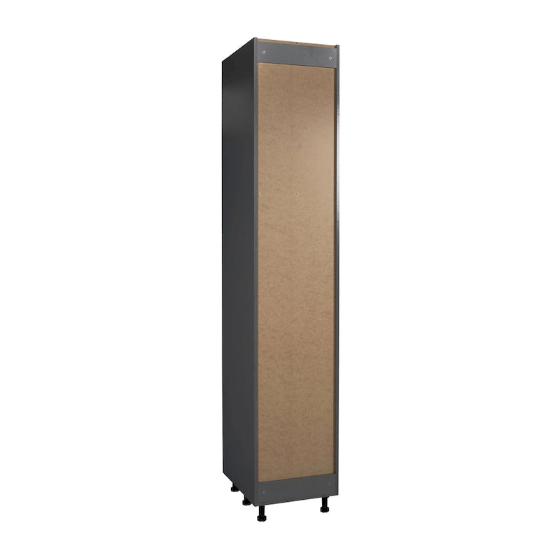 Armoire de rangement à deux portes grise 18 x 84 - 18 x 84 x 23 3/8