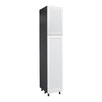 Armoire de rangement à deux portes grise 18 x 84 - 18 x 84 x 23 3/8