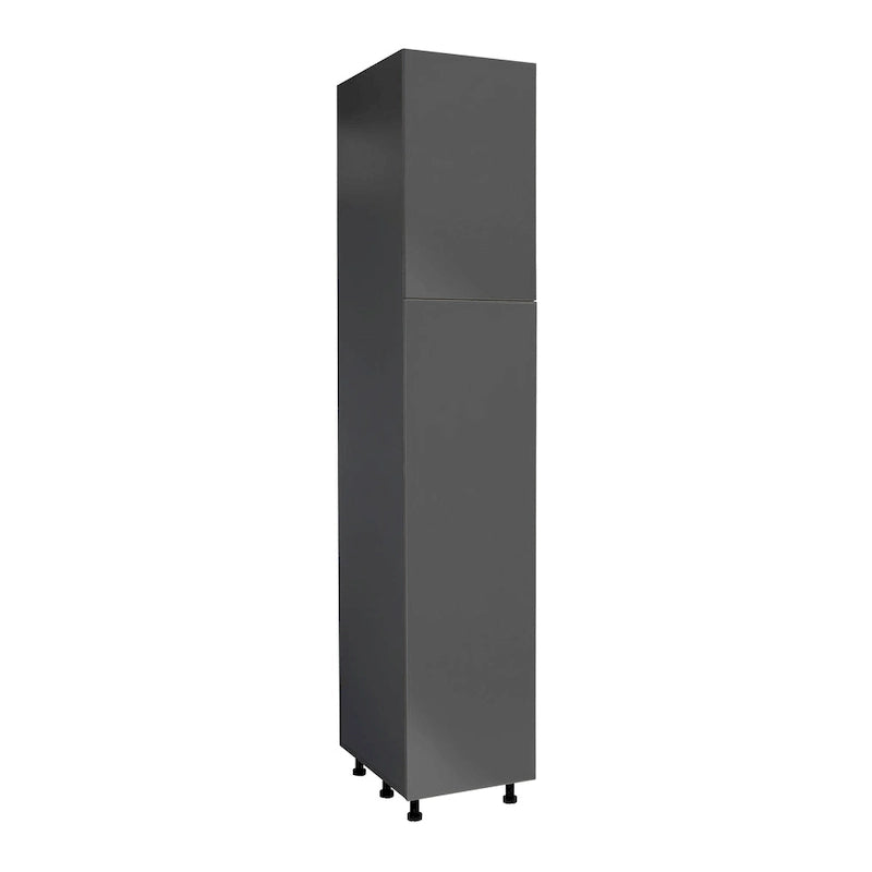 Armoire de rangement à deux portes grise 18 x 84 - 18 x 84 x 23 3/8