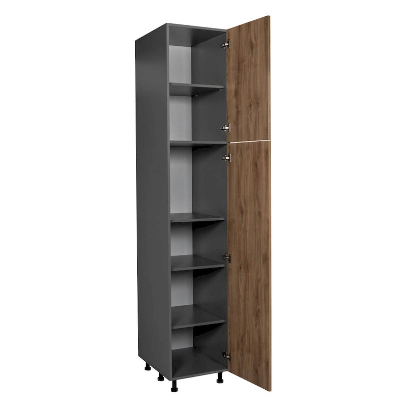 Armoire de rangement à deux portes grise 18 x 84 - 18 x 84 x 23 3/8