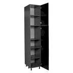 Armoire de rangement à deux portes grise 18 x 84 - 18 x 84 x 23 3/8