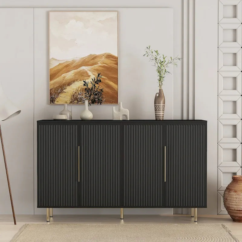 Buffet moderne avec rangements et étagères réglables