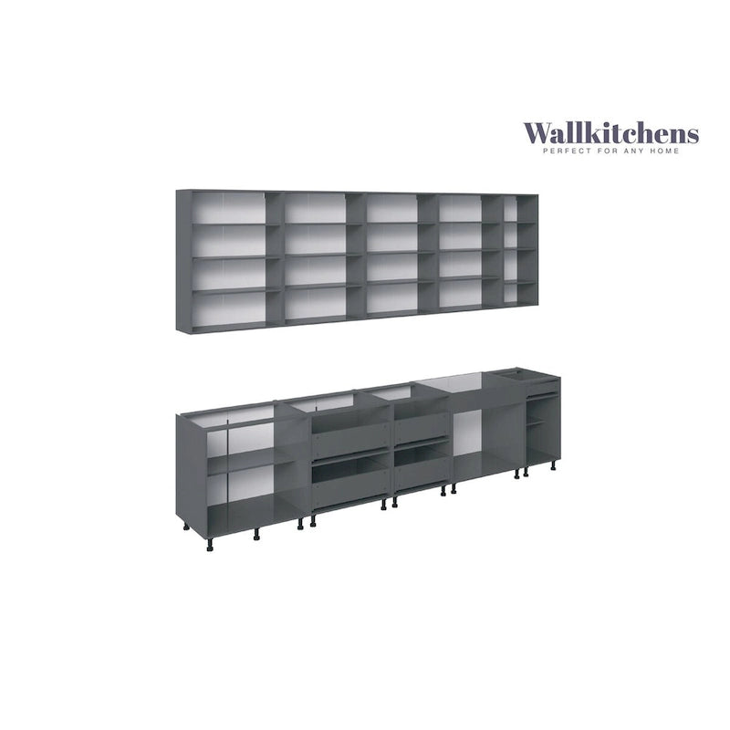 Collection Épicure Kitchen Elite, base blanc mat de 3,35 m de large - 138x24