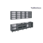 Collection Épicure Kitchen Elite, base blanc mat de 3,35 m de large - 138x24