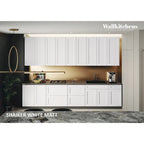 Collection Épicure Kitchen Elite, base blanc mat de 3,35 m de large - 138x24