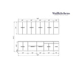 Collection Épicure Kitchen Elite, base blanc mat de 3,35 m de large - 138x24