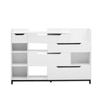 Shoe Storage Cabinet for Entryway with Drawers and Shelves, Modern Shoe Organizer Cabinet, Free Standing Shoe Rack
