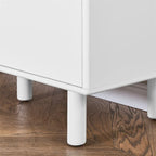 Meuble d'Appoint Moderne en Bois avec Pieds Ronds et Étagère - S/O