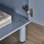 Meuble d'Appoint Moderne en Bois avec Pieds Ronds et Étagère - S/O