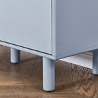 Meuble d'Appoint Moderne en Bois avec Pieds Ronds et Étagère - S/O