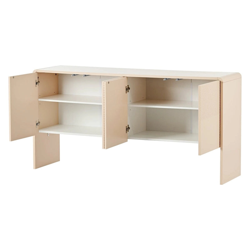 Grand espace de rangement de 60 L avec 4 portes et dispositif de rebond - N/A
