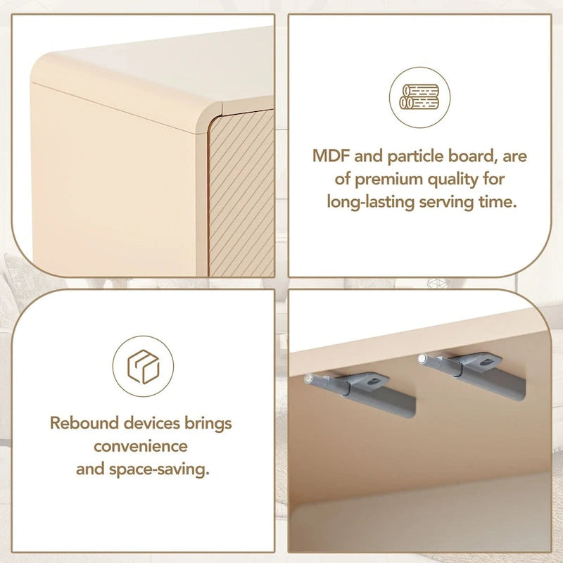 Grand espace de rangement de 60 L avec 4 portes et dispositif de rebond - N/A