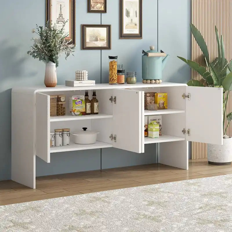 Grand espace de rangement de 60 L avec 4 portes et dispositif de rebond - N/A