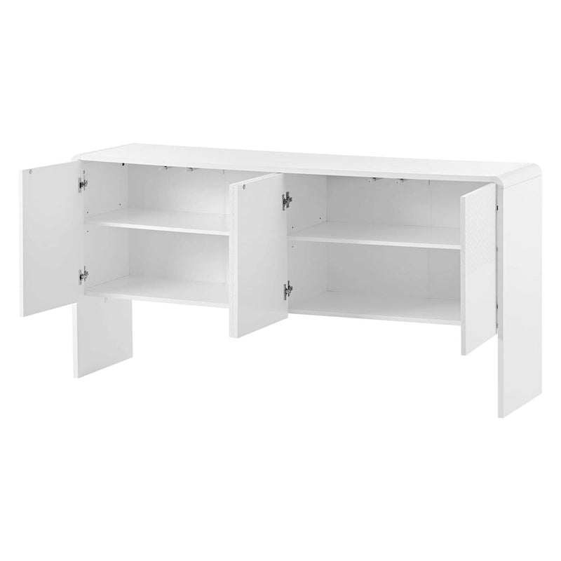 Grand espace de rangement de 60 L avec 4 portes et dispositif de rebond - N/A