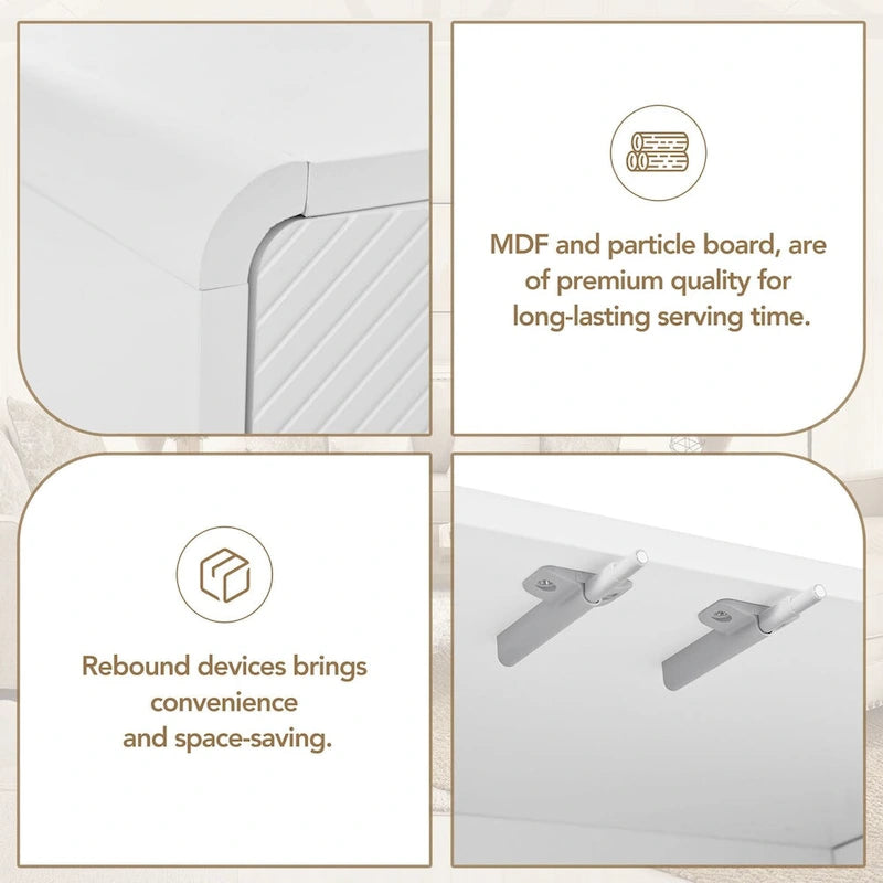 Grand espace de rangement de 60 L avec 4 portes et dispositif de rebond - N/A