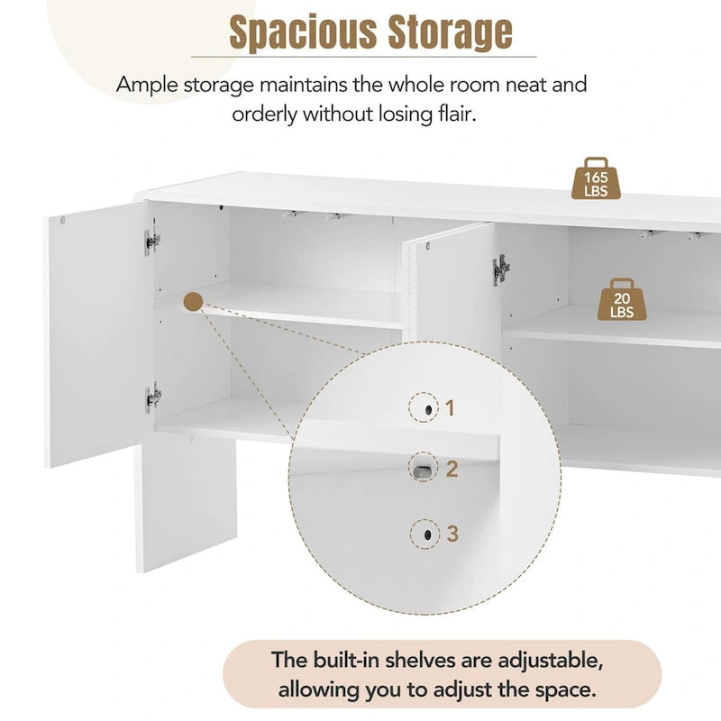 Grand espace de rangement de 60 L avec 4 portes et dispositif de rebond - N/A
